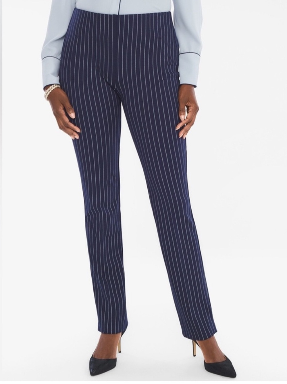 Chico's So Slimming Juliet Pinstripe Pant Women's size 2